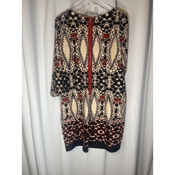 Julian Taylor New York Earth Tones Shift Dress Sz 14 - Picture 4 of 7